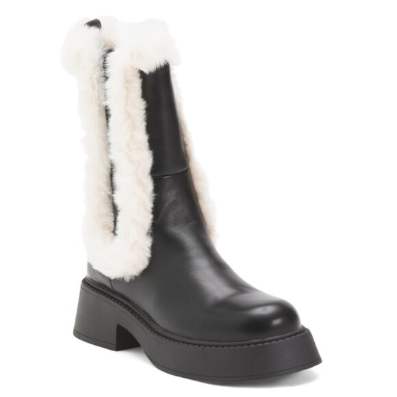 AZALEA WANG Black Heartthrob Cozy Chelsea Boots - Picture 1 of 2